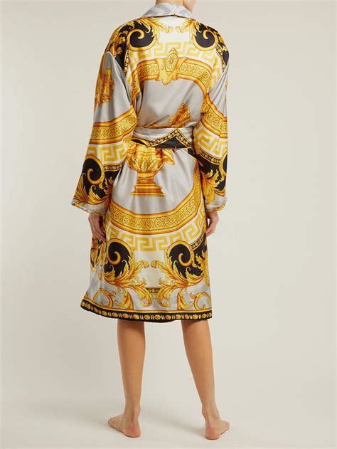 silk women versace robe|versace barocco print robe.